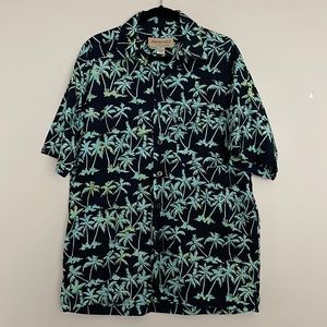 Johari West Mens Summer Button Down Shirt Sz L